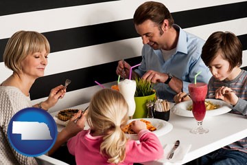 family restaurant with Nebraska icon